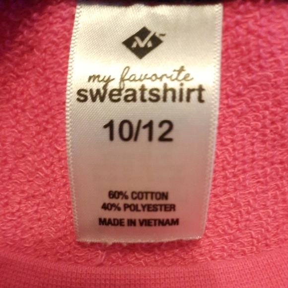 MEMBER'S Mark Girl's My Favorite Sweatshirt Size 10/12 - Picture 4 of 6